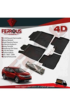 Honda Cr V 4d Havuzlu Kauçuk Paspas 2013 2018