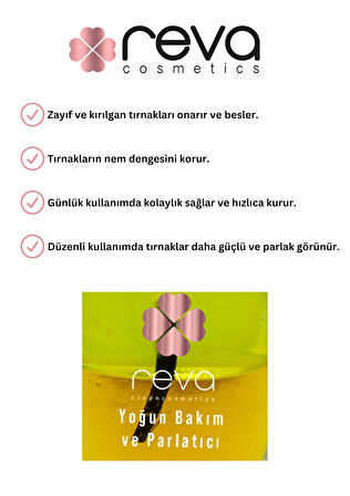 Reva Tırnak Yoğun Bakım ve Parlatıcı & Intensive Care And Bright Nails 11 ml RV567