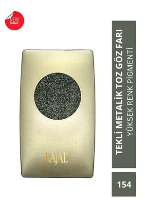 Metalik Yeşil, Işıltılı Toz Göz Farı -Metallic Green Eyeshadow No:154