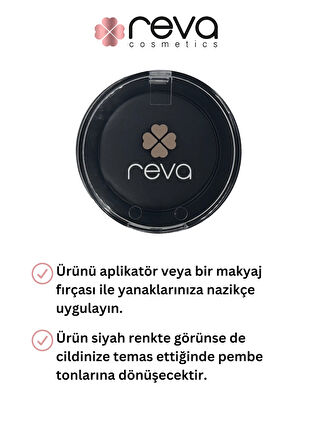 Reva Sihirli Siyah Ph Renk Değiştiren Krem Allık-Black Magic Ph Colour Changing Cream Blusher 7g RV800