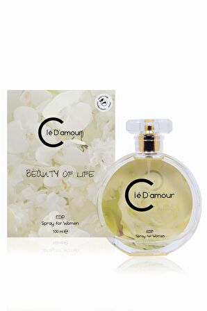 Cle D'Amour Kadın Parfüm 100 ml - Beauty Of Life (Miskli-Çiçeksi) Women - Vegan