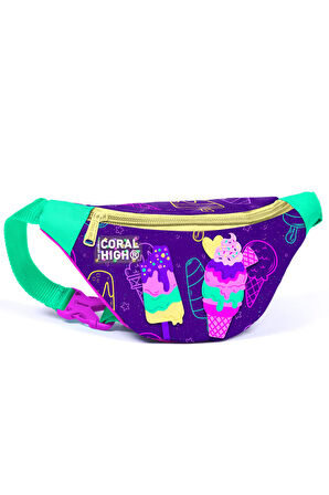 Coral High Kids Mor Pembe Dondurma Desenli Bel Çantası 11531