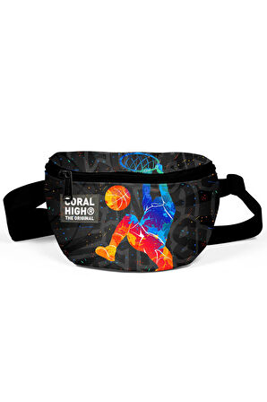 Coral High Gri Basketbol Desenli Bel Çantası 11551