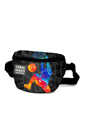 Coral High Gri Basketbol Desenli Bel Çantası 11551