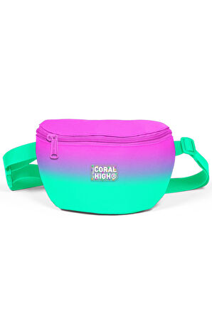Coral High Kids Pembe Su Yeşili Renk Geçişli Bel Çantası 11556