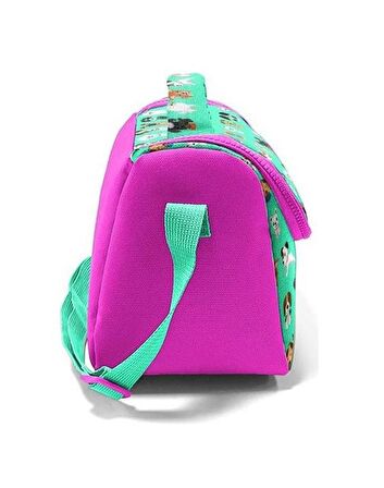 Coral High Su Yeşili Pembe Köpek Desenli Thermo Beslenme Çantası 11715