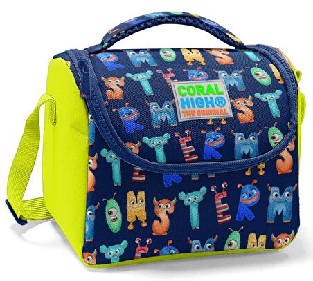 Coral High Erkek Çocuk Isı Yalıtımlı Beslenme Çantası - Lacivert Harf Baskılı