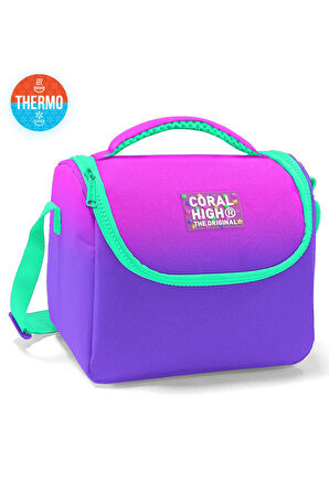 Coral High Kids Pembe Mor Renk Geçişli Thermo Beslenme Çantası 11762