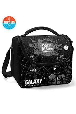 Coral High Kids Siyah Galaxy Desenli Thermo Beslenme Çantası 11784