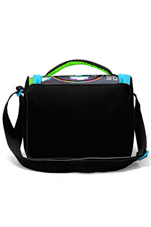 Coral High Kids Siyah Fosforlu Yeşil Kulaklık Game Desenli Thermo Beslenme Çantası 11877