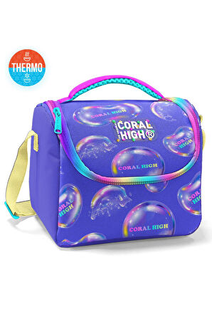Coral High Kids Lavanta Pembe Baloncuk Desenli Thermo Beslenme Çantası 11889