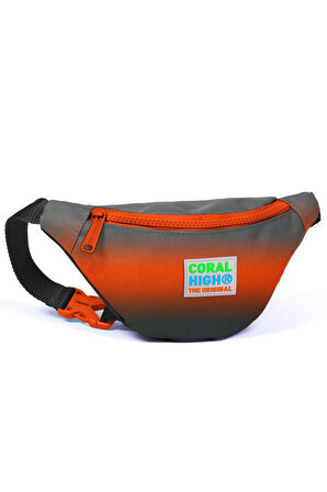 Coral High Kids Gri Turuncu Renk Geçişli Bel Çantası 12620