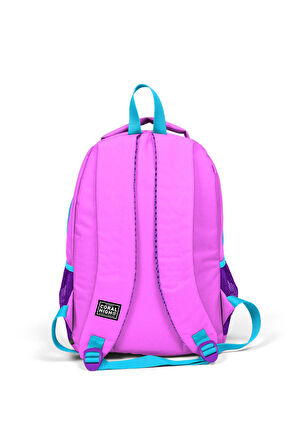 Coral High Kids Açık Pembe Mor Pandalı Üç Bölmeli Sırt Çantası 14384