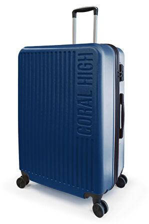 Coral High ABS Lacivert Büyük Boy Valiz 16408