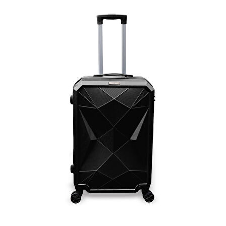Coral High Diamond ABS Siyah Orta Boy Valiz 16602