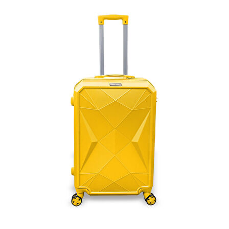 Coral High Diamond ABS Sarı Orta Boy Valiz 16627