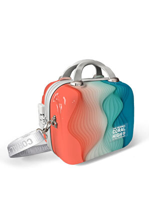 Coral High Renkli Desenli Omuz Askılı PC Makyaj Çantası 16804