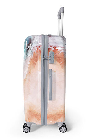 Coral High Renkli Desenli PC Büyük Boy Valiz (70cm) 16813