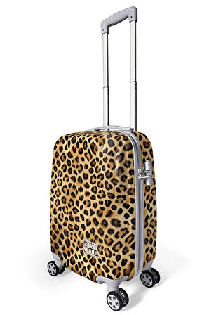 Coral High Kahverengi Leopar Desenli PC Kabin Boy Valiz (50cm) 16841