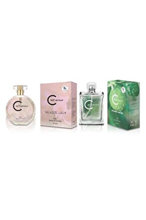 Cle D'Amour 2 li Kadın Erkek Parfüm Seti 100 ml - Delicate Lady + Dynamic Nature - Vegan