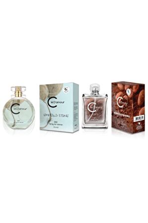 Cle D'Amour 2 li Kadın Erkek Parfüm Seti 100 ml - Emerald Stone + Audacious Pleasures - Vegan