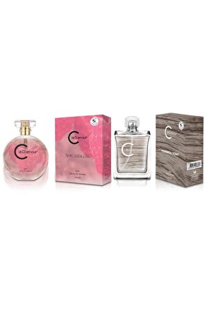 Cle D'Amour 2 li Kadın Erkek Parfüm Seti 100 ml - Pink Cadillac + Powerful Scent - Vegan