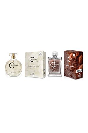 Cle D'Amour 2 li Kadın Erkek Parfüm Seti 50 ml - Beauty Of Life + Audacious Pleasures - Vegan