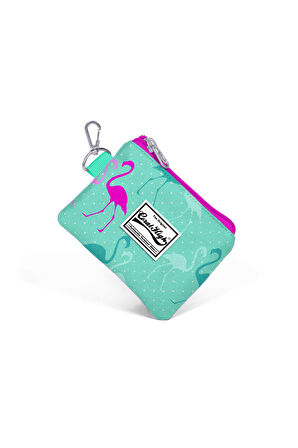 Coral High Kids Su Yeşili Flamingo Desenli Bozuk Para Çantası 21725