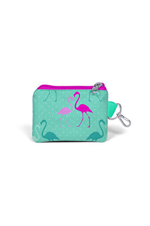 Coral High Kids Su Yeşili Flamingo Desenli Bozuk Para Çantası 21725