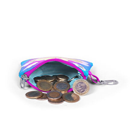 Coral High Kids Mavi Pembe Tavşan Desenli Bozuk Para Çantası 21836