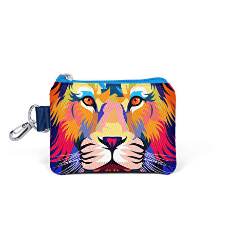 Coral High Kids Lacivert Saks Aslan Desenli Bozuk Para Çantası 21841