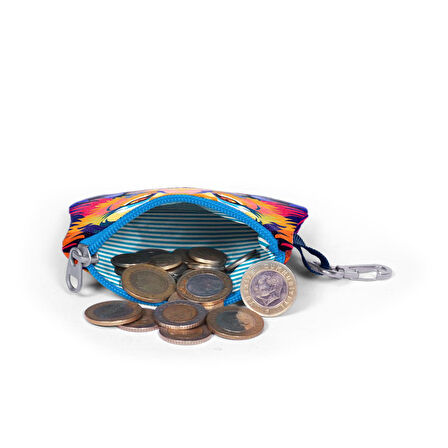 Coral High Kids Lacivert Saks Aslan Desenli Bozuk Para Çantası 21841