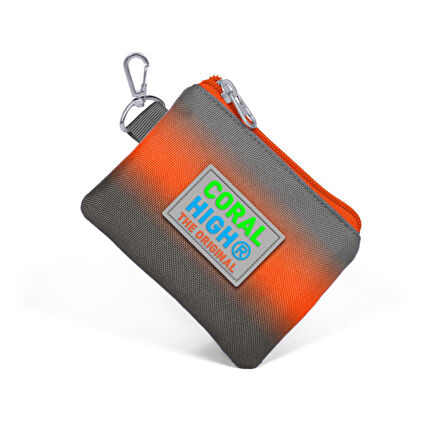 Coral High Kids Gri Turuncu Renk Geçişli Bozuk para Çantası 21848