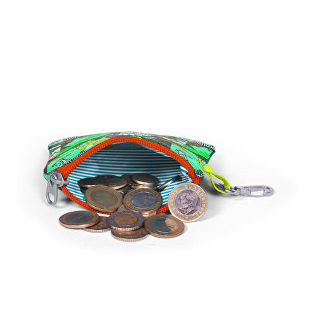 Coral High Kids Gri Yeşil Dinozor Desenli Bozuk Para Çantası 21864