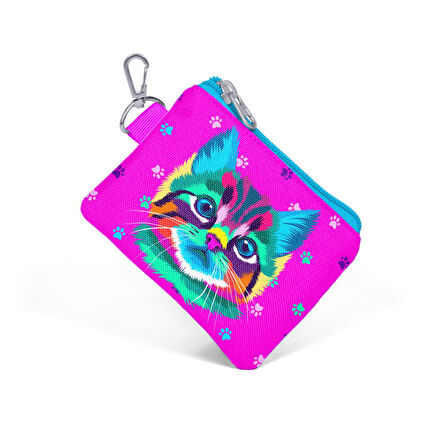 Coral High Kids Mor Pembe Kedi Desenli Bozuk Para Çantası 21866