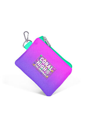 Coral High Kids Pembe Mor Renk Geçişli Bozuk Para Çantası 21891