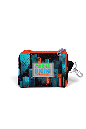 Coral High Kids Siyah Nefti Yarış Arabası Desenli Bozuk Para Çantası 21894