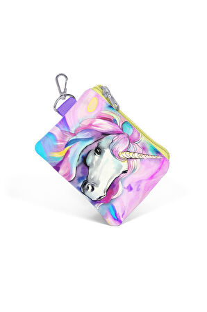 Coral High Renkli Unicorn Desenli Bozuk Para Çantası 21903