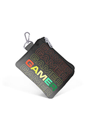 Coral High Siyah Gri Gamer Desenli Bozuk Para Çantası 21909