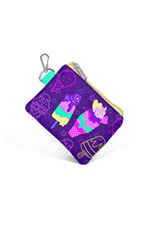 Coral High Kids Mor Pembe Dondurma Desenli Bozuk Para Çantası 21914