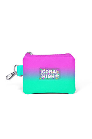 Coral High Kids Pembe Su Yeşili Renk Geçişli Bozuk Para Çantası 21923