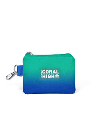 Coral High Kids Yeşil Saks Renk Geçişli Bozuk Para Çantası 21924