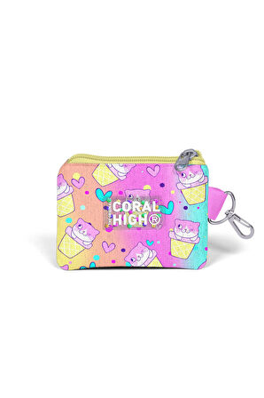 Coral High Kids Renkli Dondurmalı Kedi Desenli Bozuk Para Çantası 21930