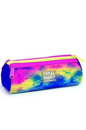 Coral High Kids Renkli Batik Desenli Üç Bölmeli Kalem Çantası 22057