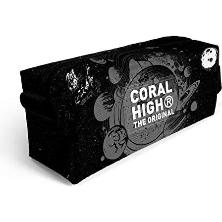 Coral High Kids Siyah Galaxy Desenli Kalem Çantası 22084