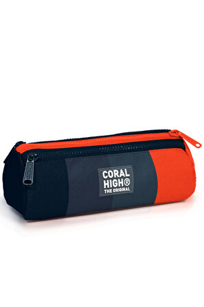 Coral High Kids Renkli Çizgili Üç Bölmeli Kalem Çantası 22098