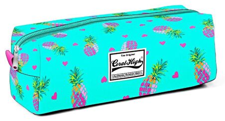 Coral High Tek Gözlü Yeşil Ananas Desenli Kalem Çantası - Kız