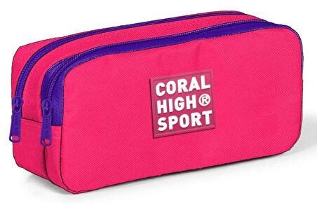 Coral High Sport İki Gözlü Neon Mercan Kalem Çantası