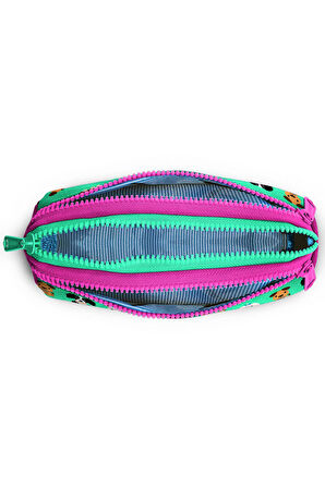 Coral High Kids Su Yeşili Köpek Desenli Üç Bölmeli Kalem Çantası 22306