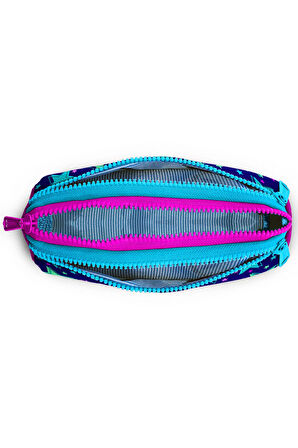 Coral High Kids Saks Yıldız Desenli Üç Bölmeli Kalem Çantası 22311